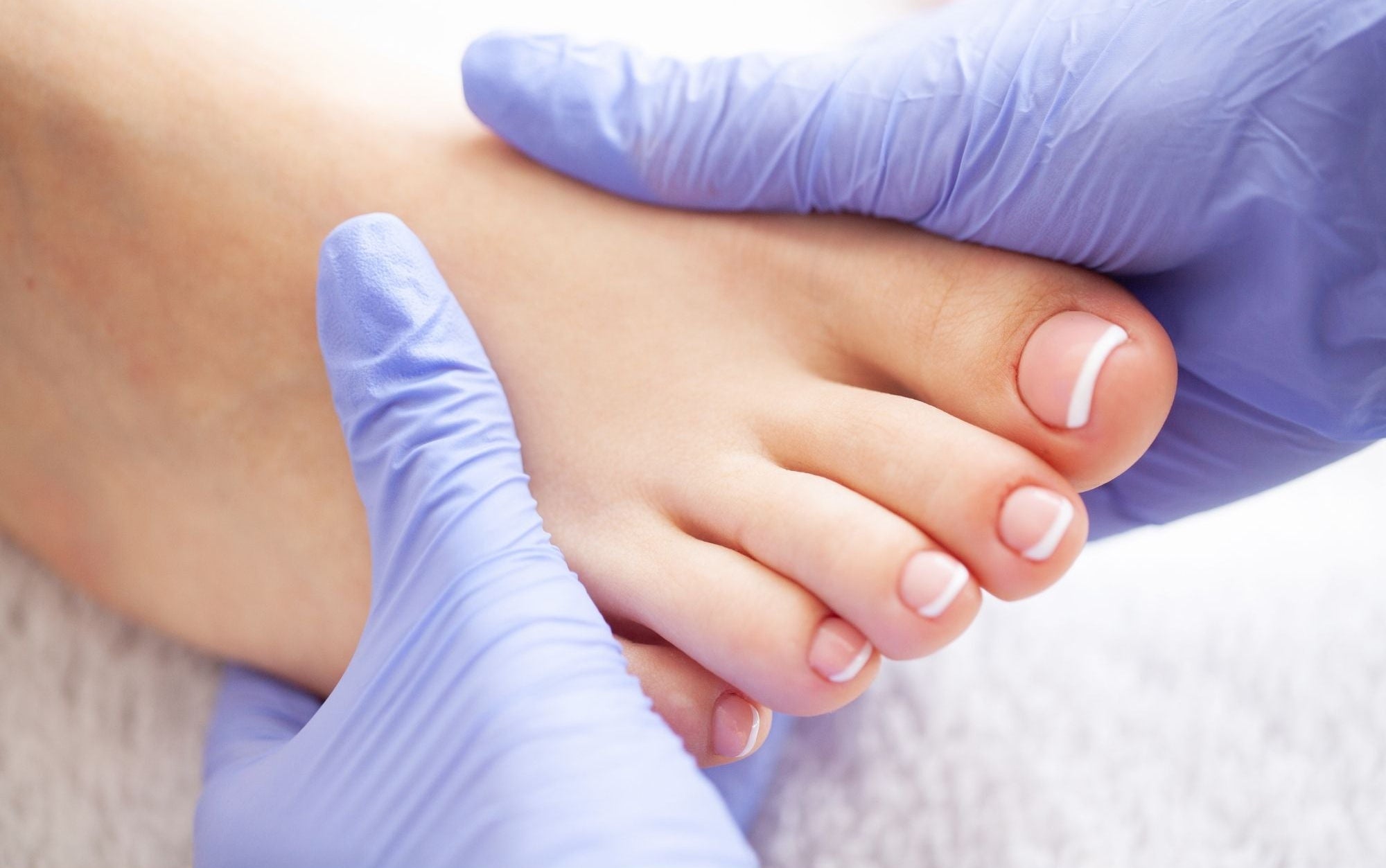 A foot being given a pedicure